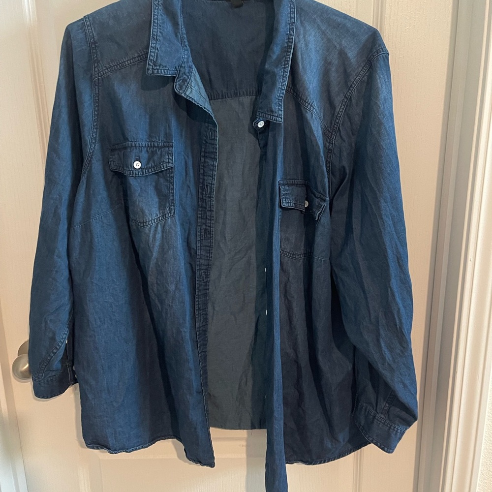 Torrid Dark Blue Denim Shirt